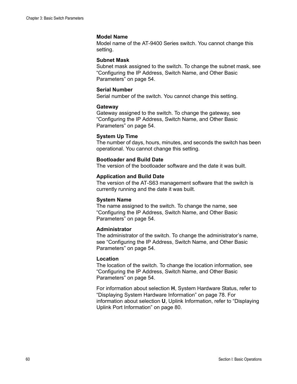 Allied Telesis AT-S63 User Manual | Page 60 / 908