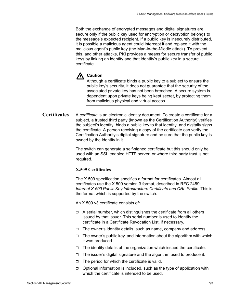 Certificates | Allied Telesis AT-S63 User Manual | Page 793 / 908