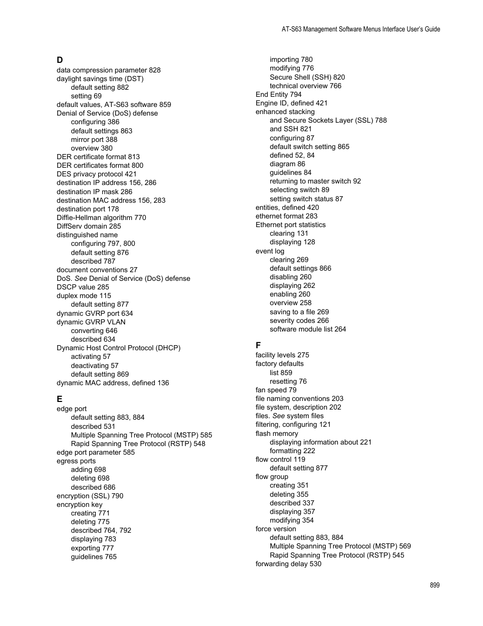 Allied Telesis AT-S63 User Manual | Page 899 / 908