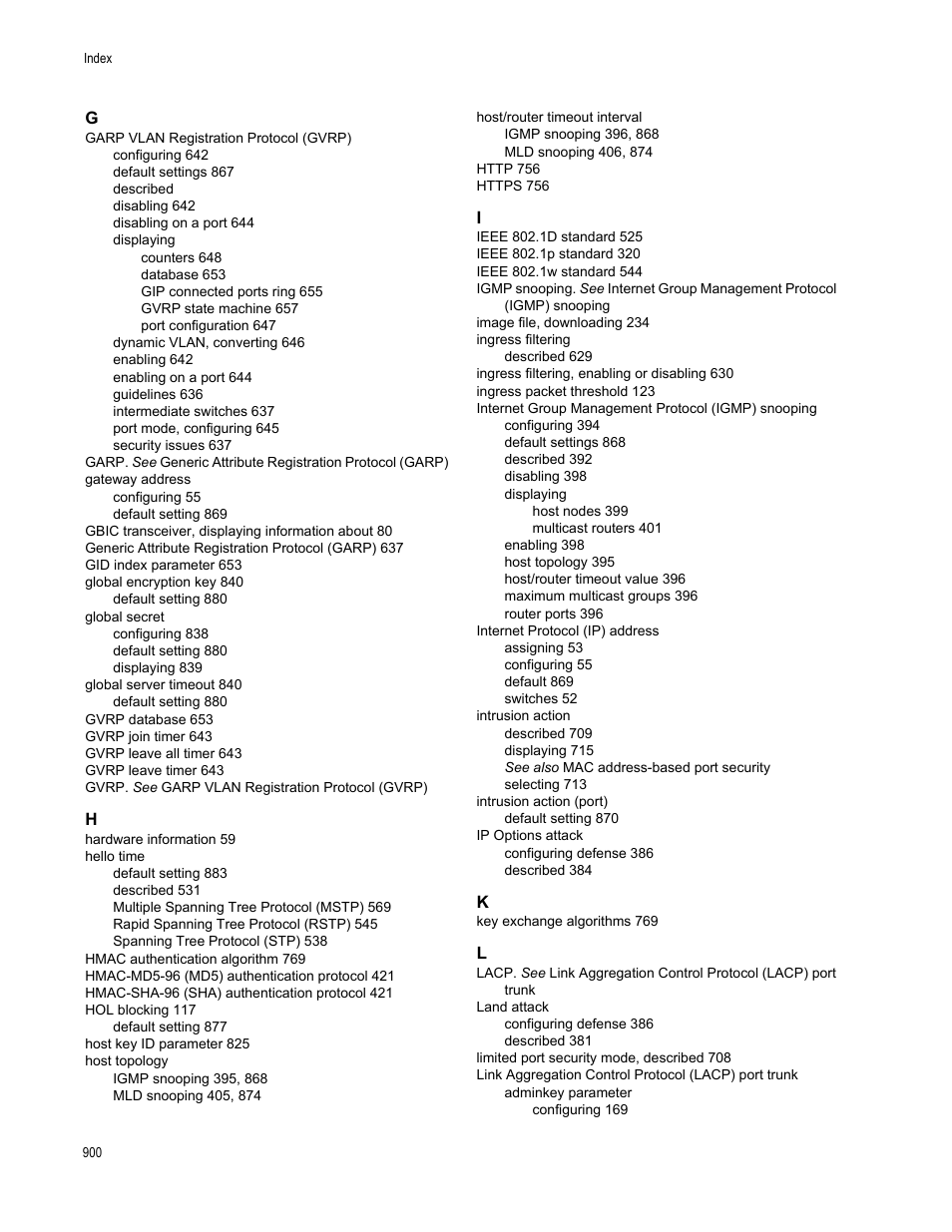 Allied Telesis AT-S63 User Manual | Page 900 / 908