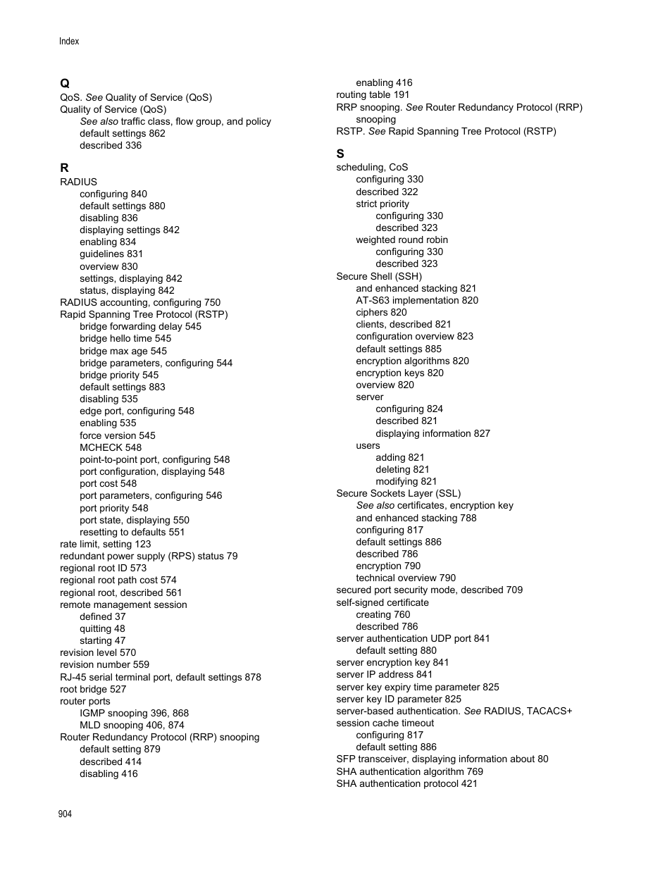 Allied Telesis AT-S63 User Manual | Page 904 / 908