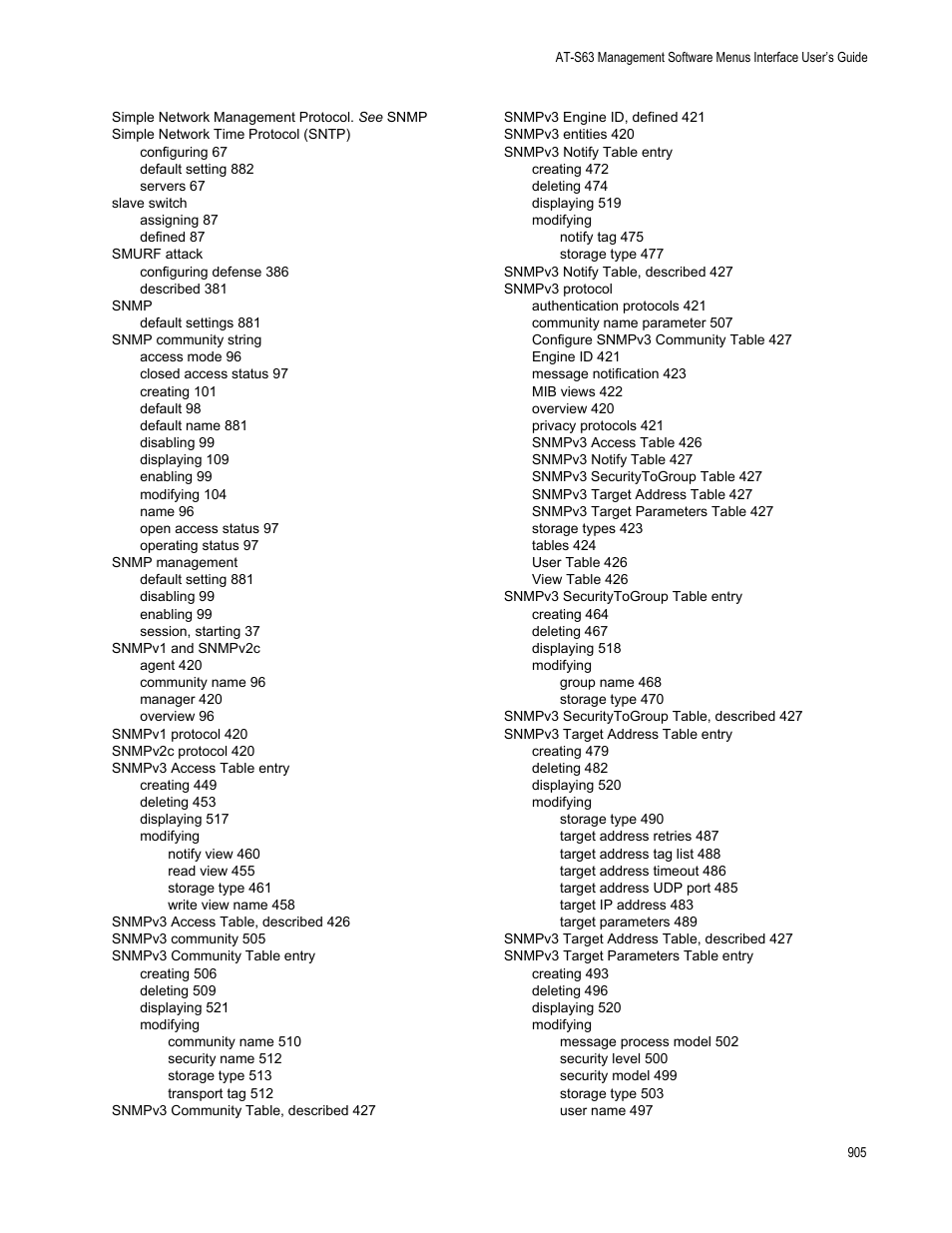 Allied Telesis AT-S63 User Manual | Page 905 / 908