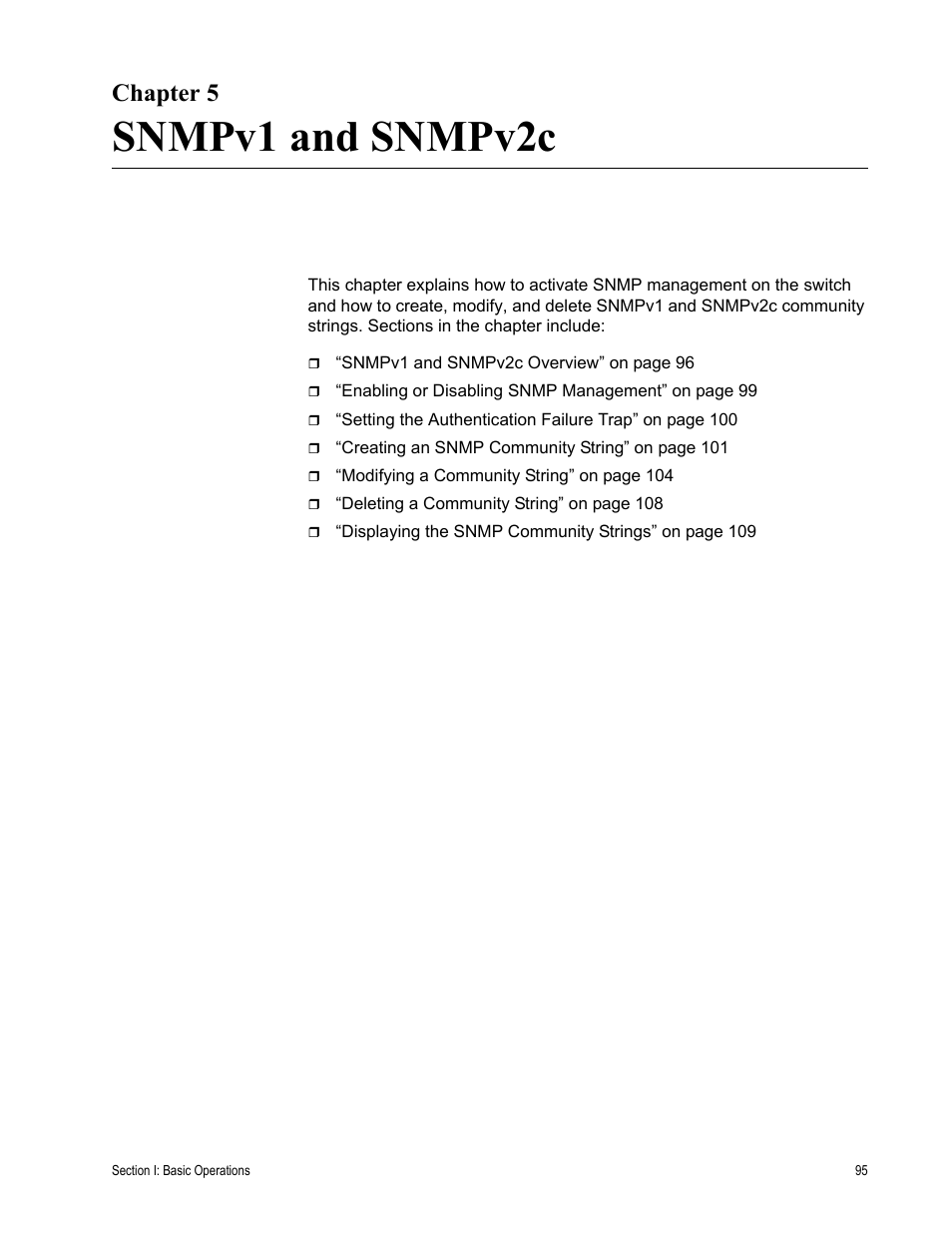 Chapter 5, Snmpv1 and snmpv2c, R 5: snmpv1 and snmpv2c | Chapter 5: snmpv1 and snmpv2c | Allied Telesis AT-S63 User Manual | Page 95 / 908