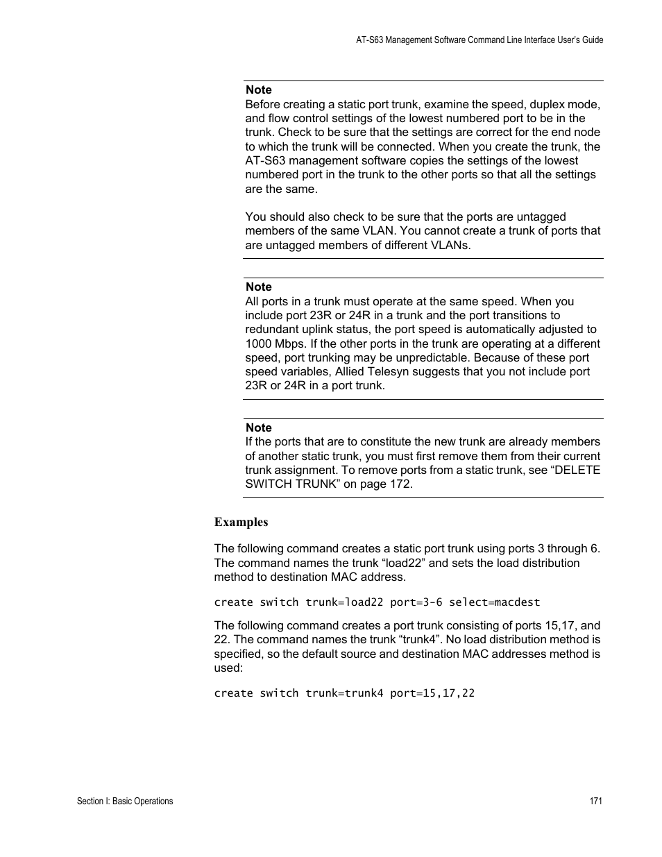 Allied Telesis AT-S63 User Manual | Page 171 / 680