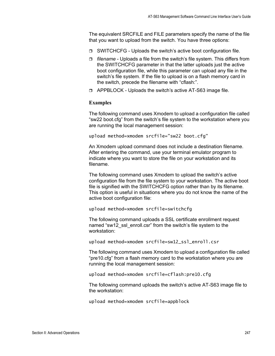 Allied Telesis AT-S63 User Manual | Page 247 / 680