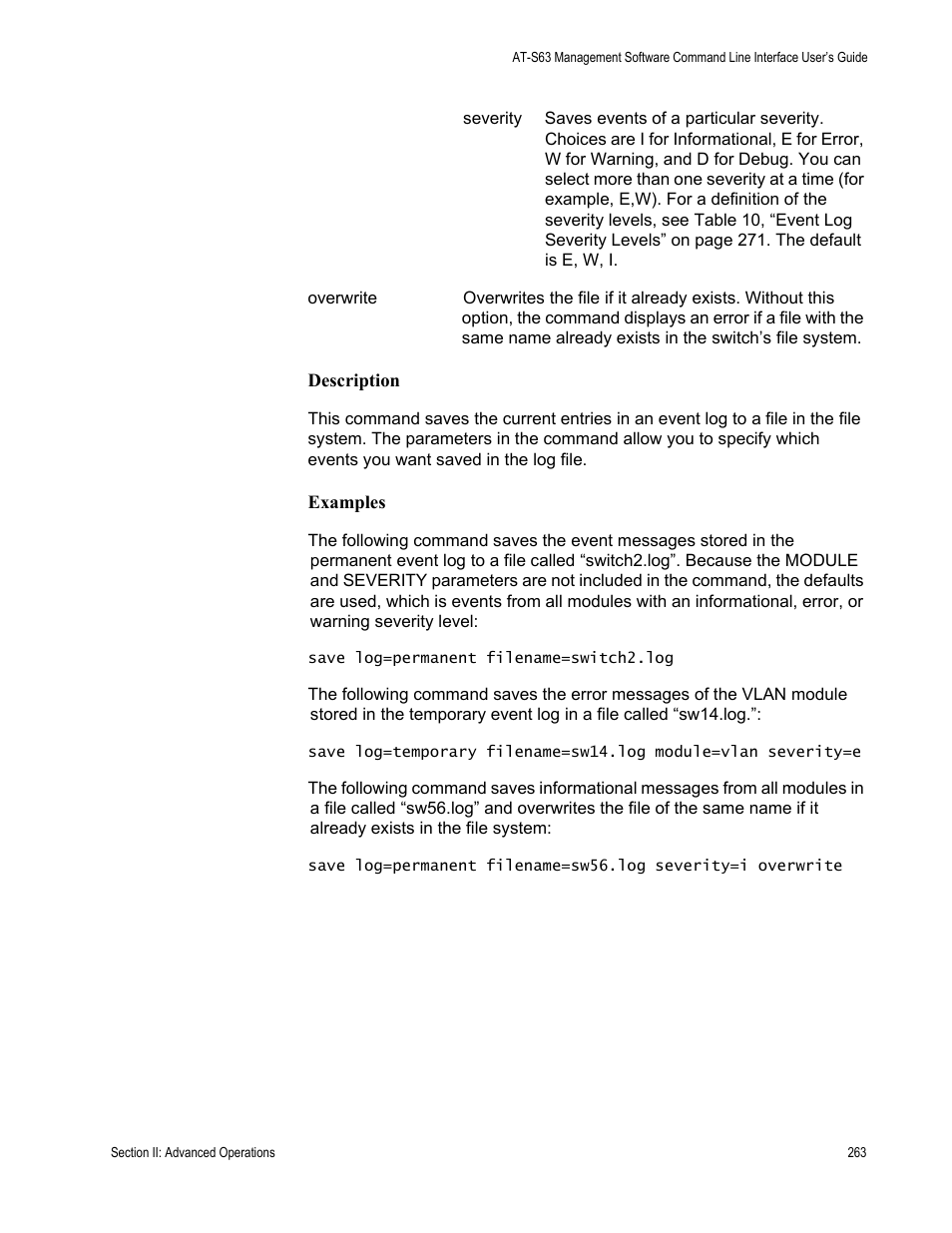 Allied Telesis AT-S63 User Manual | Page 263 / 680