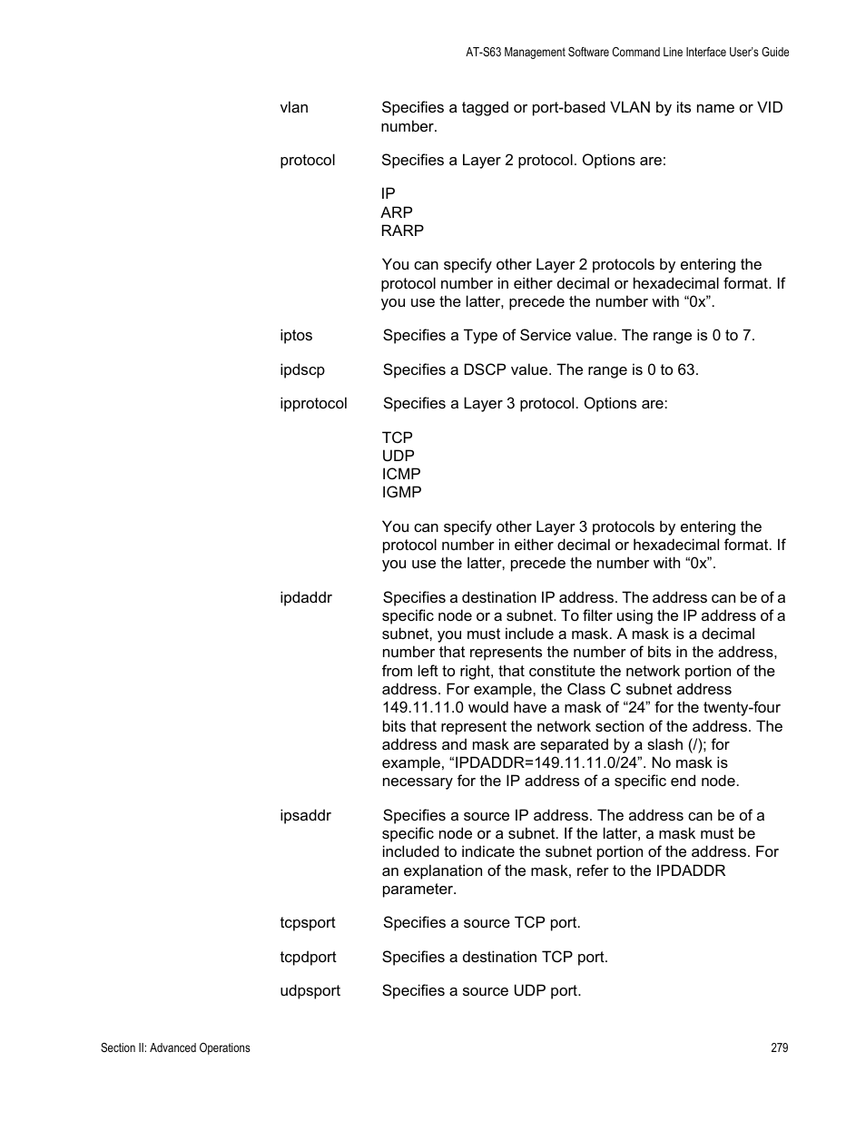 Allied Telesis AT-S63 User Manual | Page 279 / 680