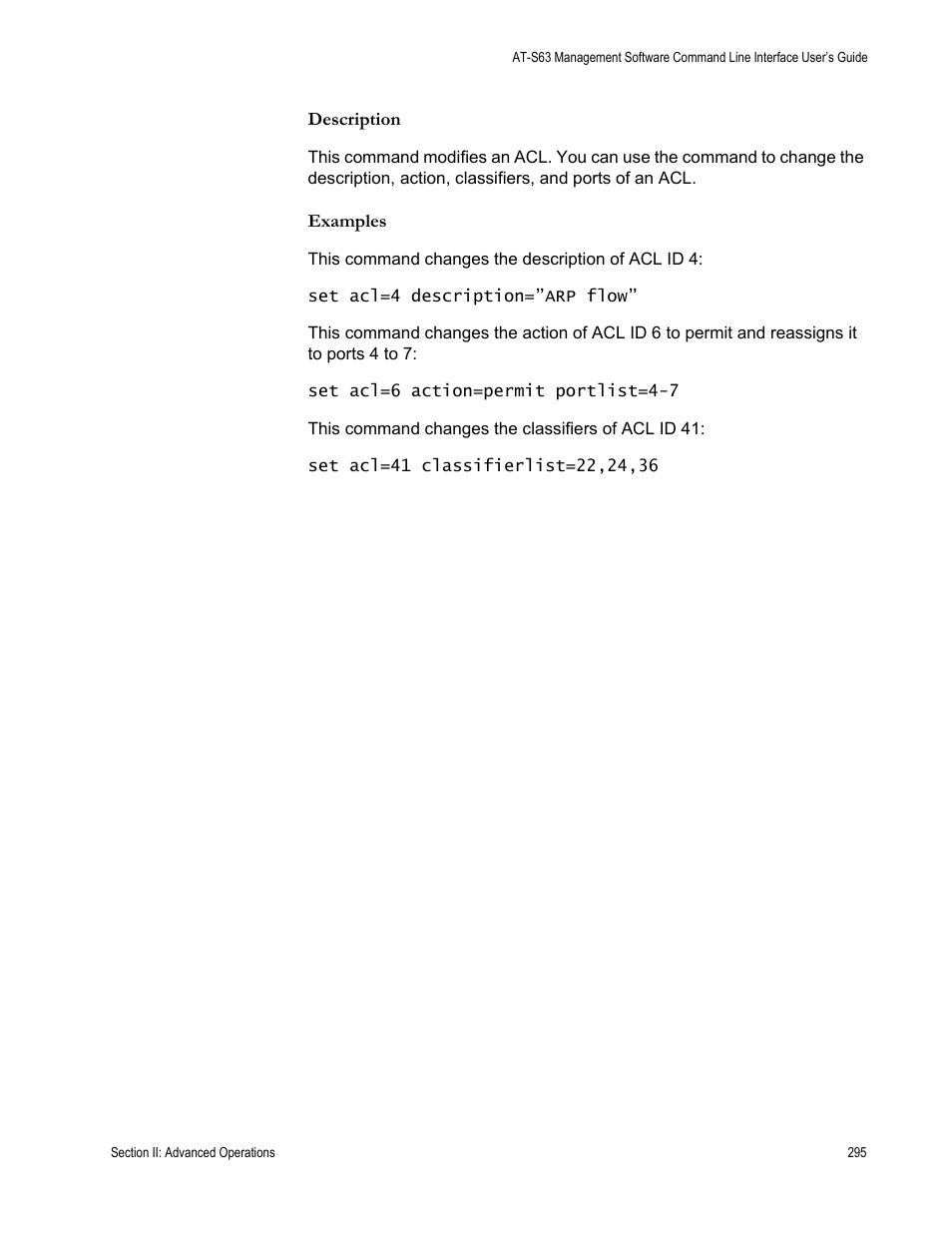 Allied Telesis AT-S63 User Manual | Page 295 / 680