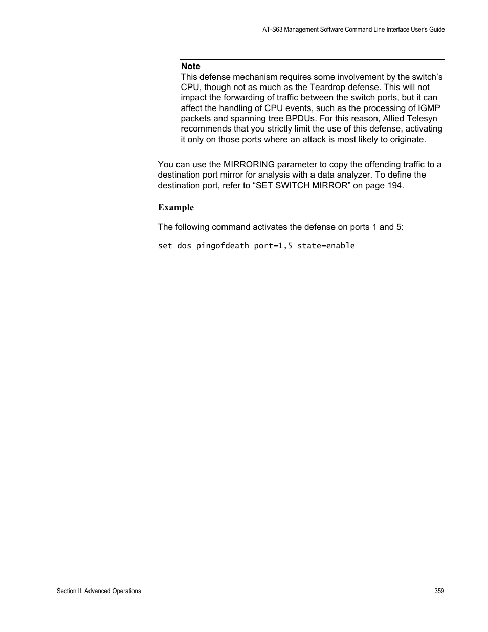 Allied Telesis AT-S63 User Manual | Page 359 / 680