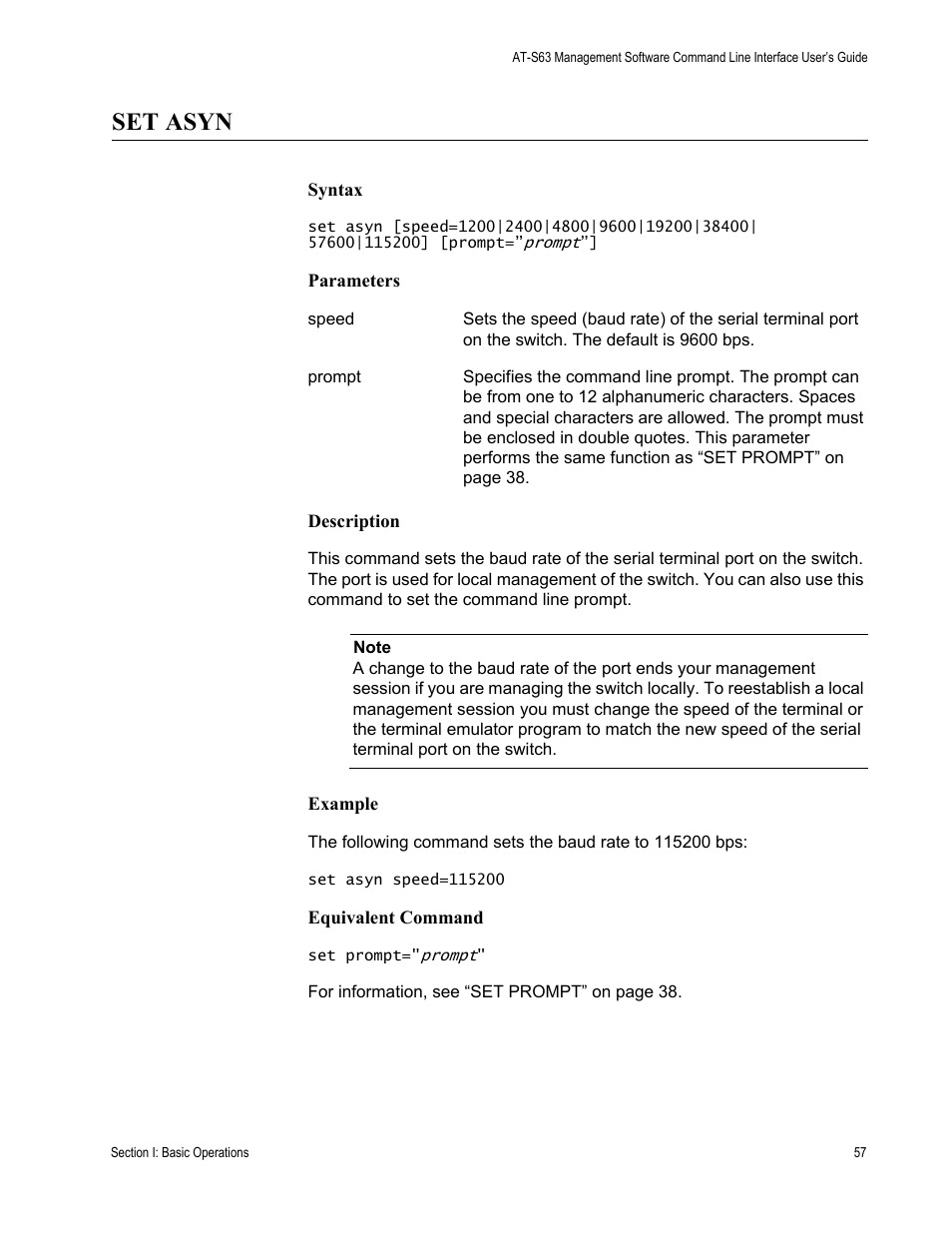 Set asyn | Allied Telesis AT-S63 User Manual | Page 57 / 680