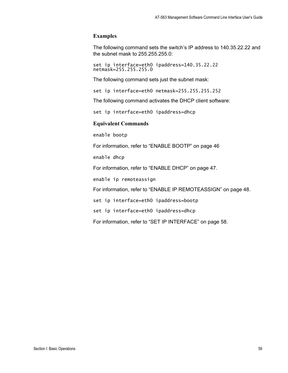 Allied Telesis AT-S63 User Manual | Page 59 / 680