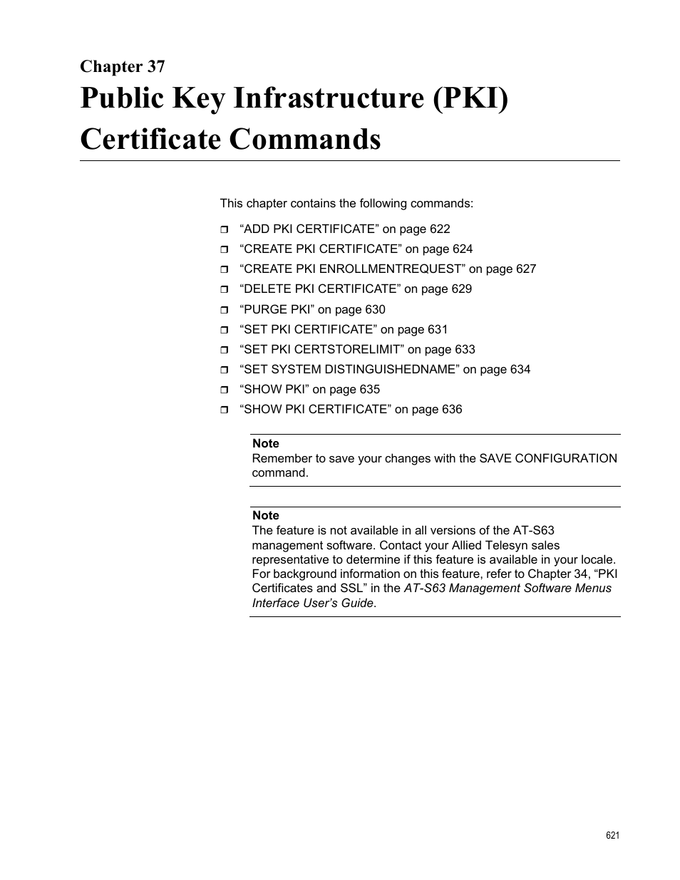 Chapter 37 | Allied Telesis AT-S63 User Manual | Page 621 / 680