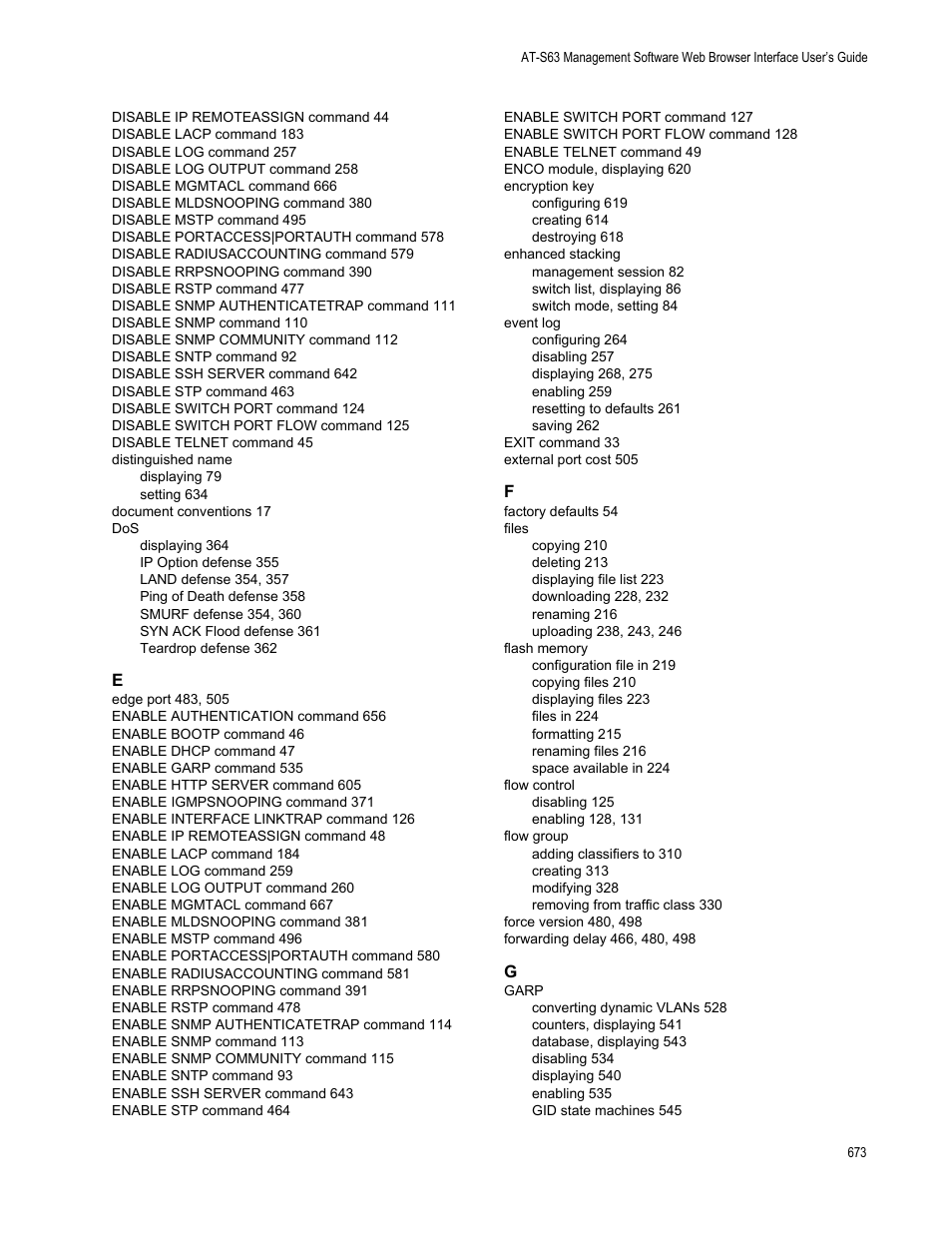 Allied Telesis AT-S63 User Manual | Page 673 / 680