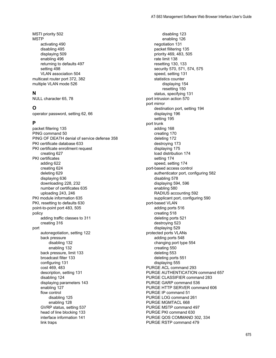 Allied Telesis AT-S63 User Manual | Page 675 / 680
