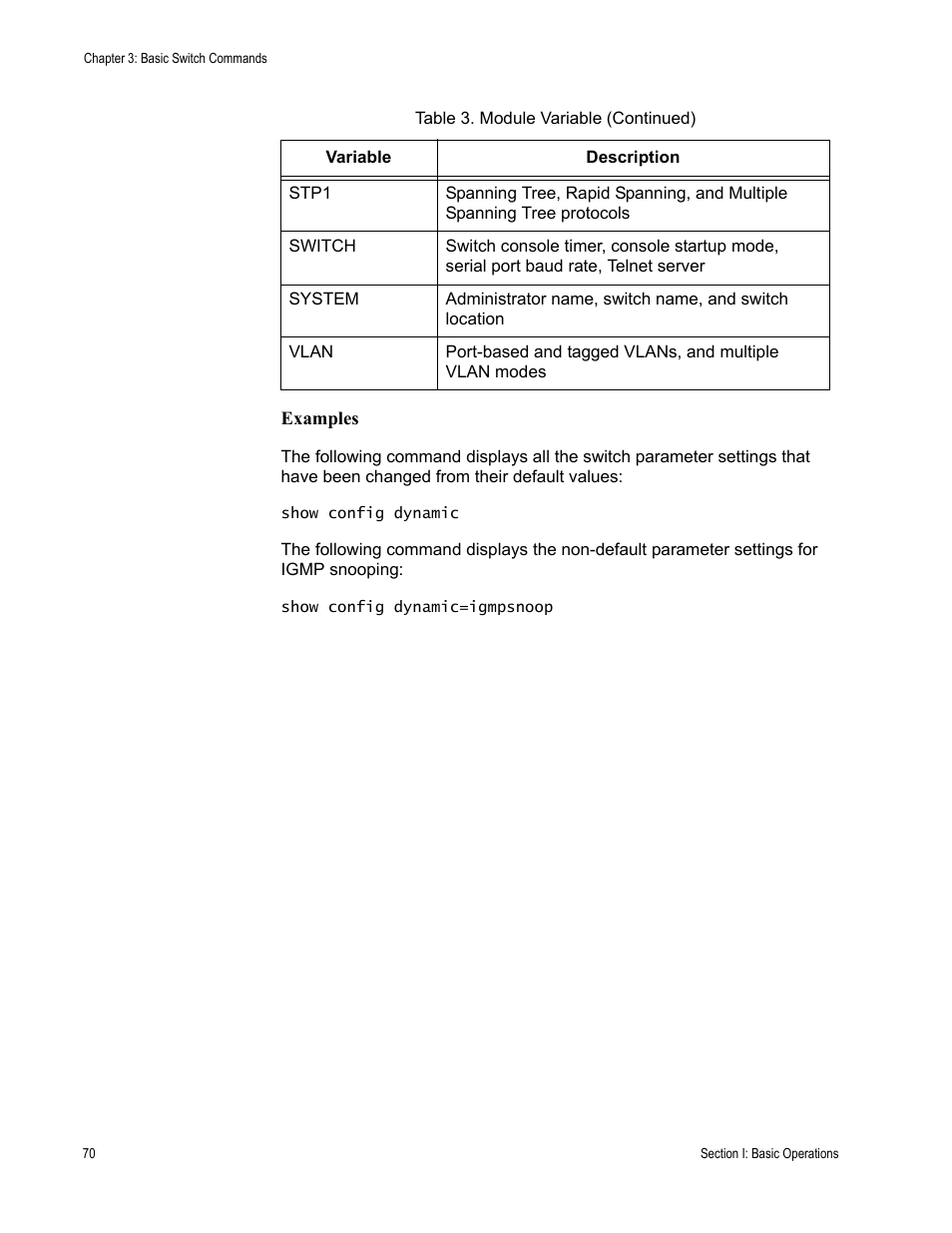 Allied Telesis AT-S63 User Manual | Page 70 / 680