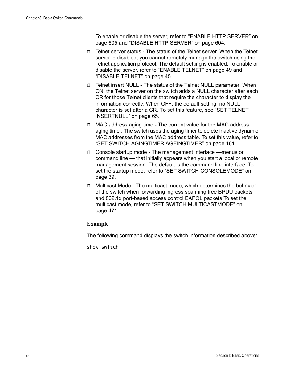 Allied Telesis AT-S63 User Manual | Page 78 / 680