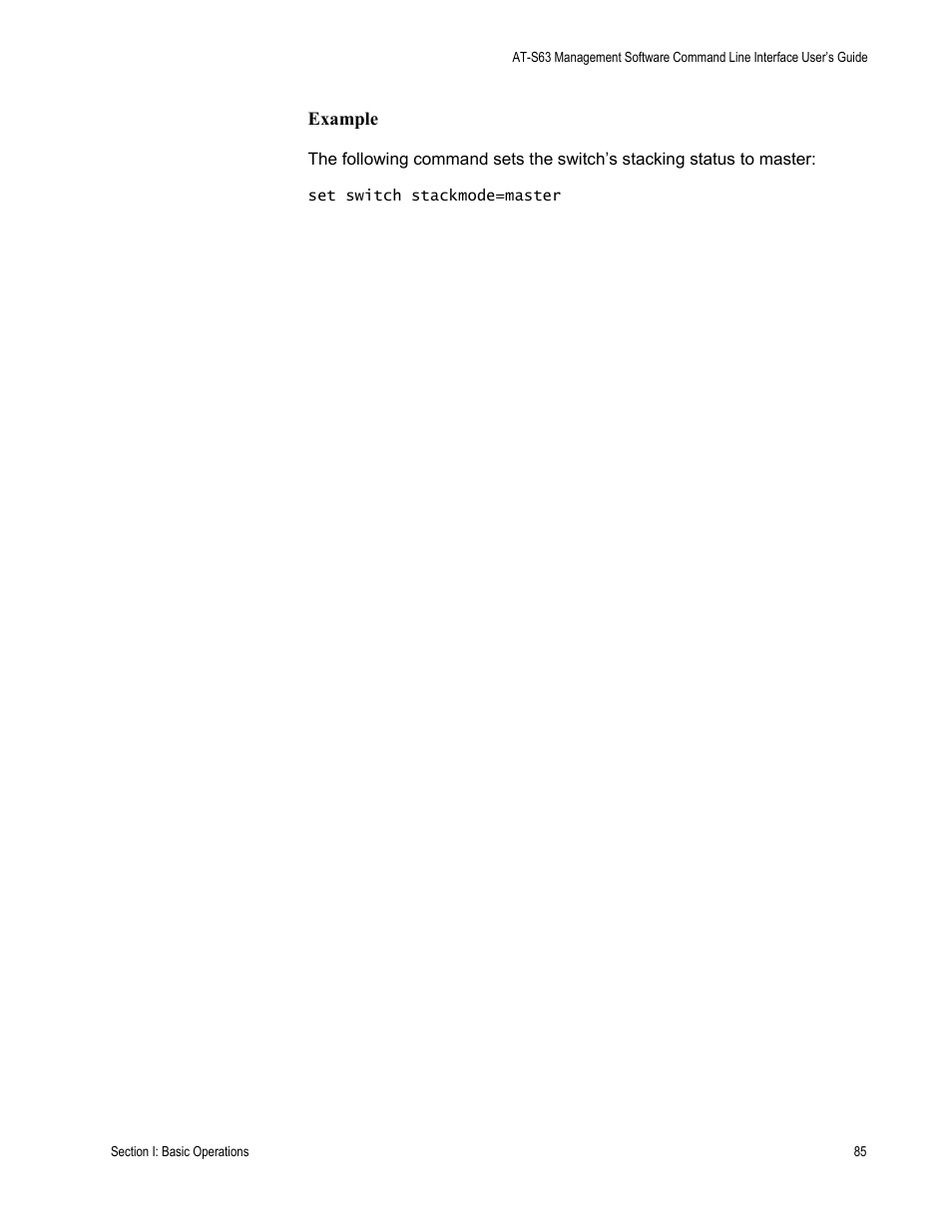 Allied Telesis AT-S63 User Manual | Page 85 / 680