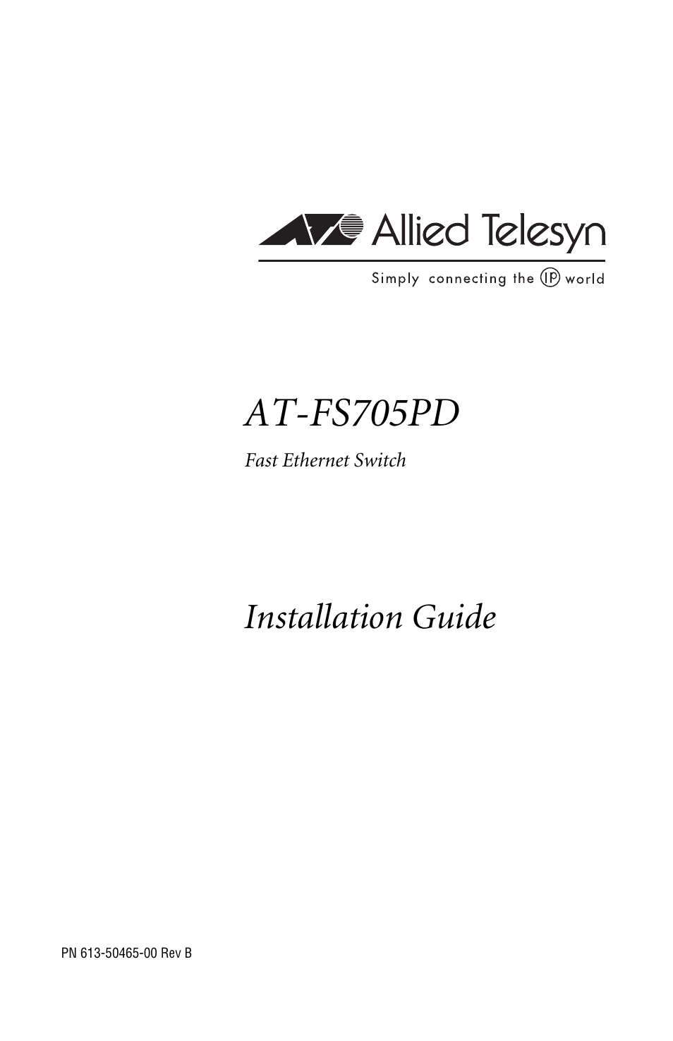 Allied Telesis AT-FS705PD User Manual | 48 pages