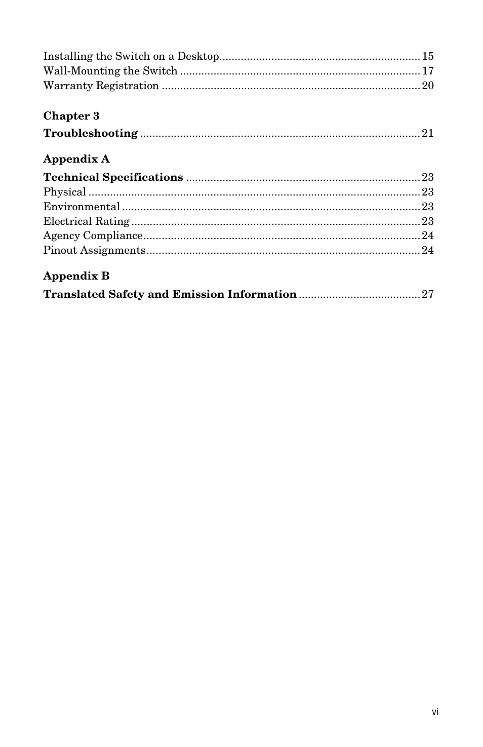 Allied Telesis AT-FS705PD User Manual | Page 6 / 48