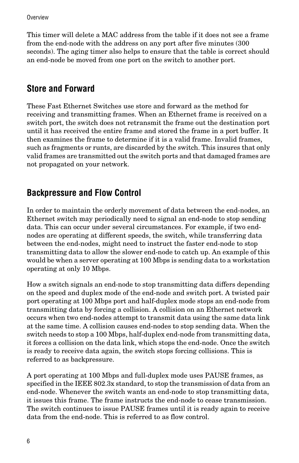 Store and forward backpressure and flow control, Store and forward, Backpressure and flow control | Allied Telesis AT-FS724L User Manual | Page 14 / 46