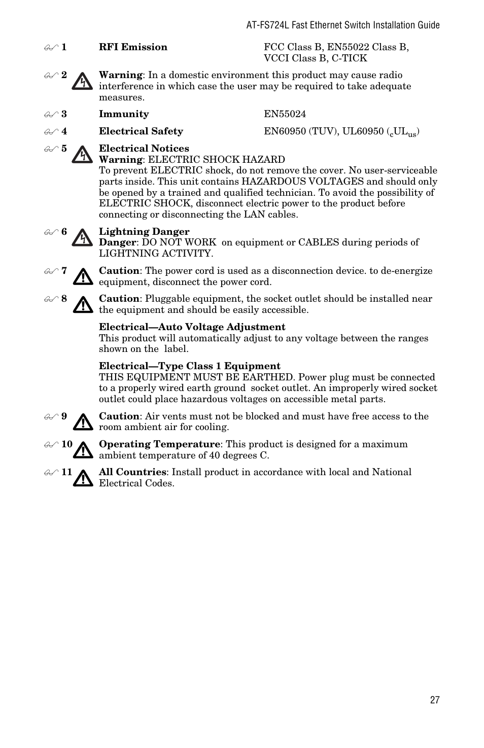 Allied Telesis AT-FS724L User Manual | Page 35 / 46