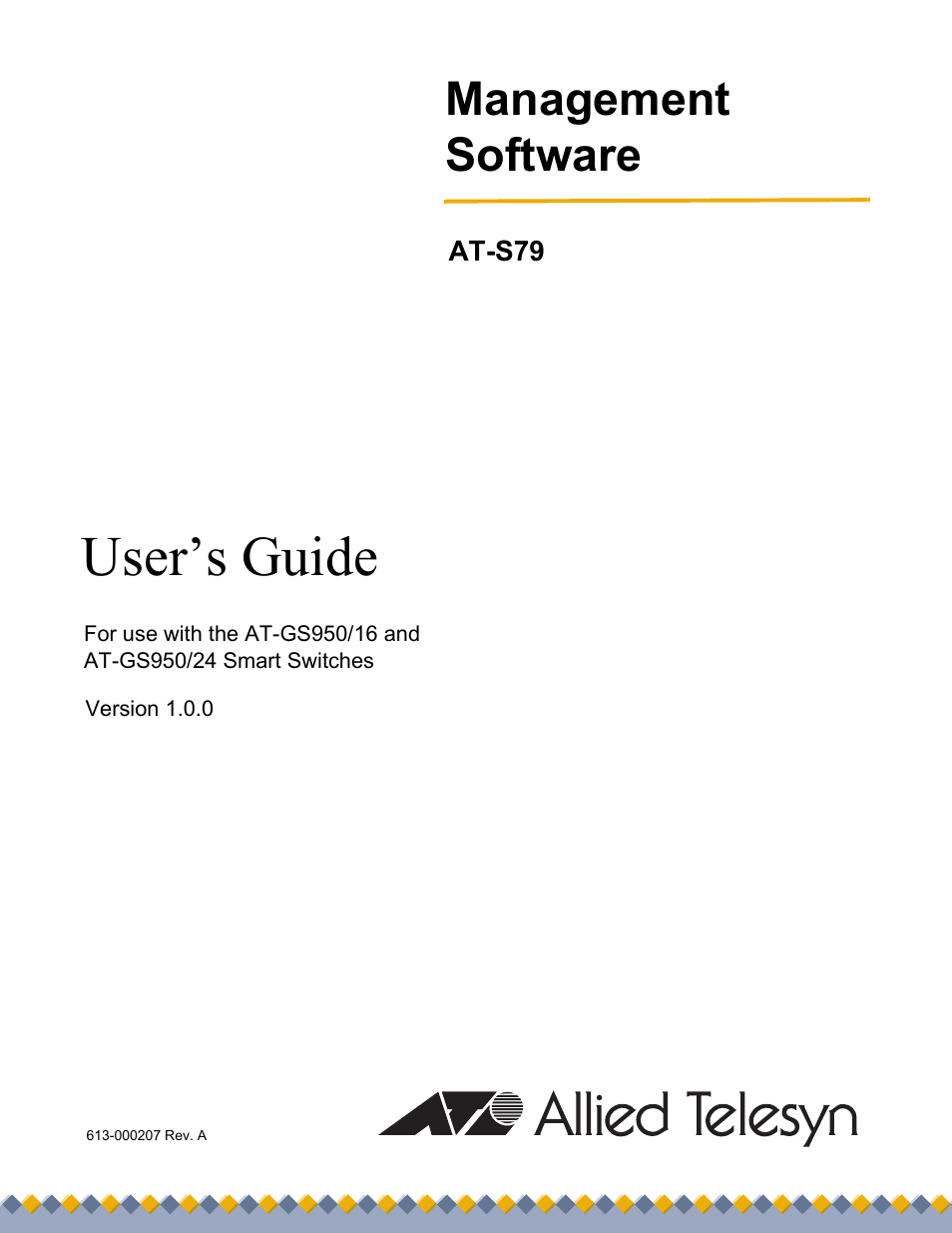 Allied Telesis AT-S79 User Manual | 210 pages
