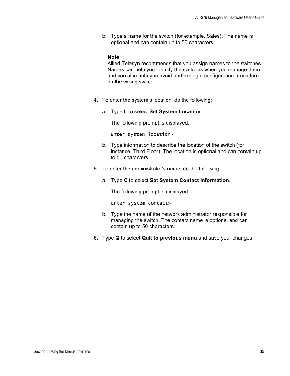 Allied Telesis AT-S79 User Manual | Page 35 / 210