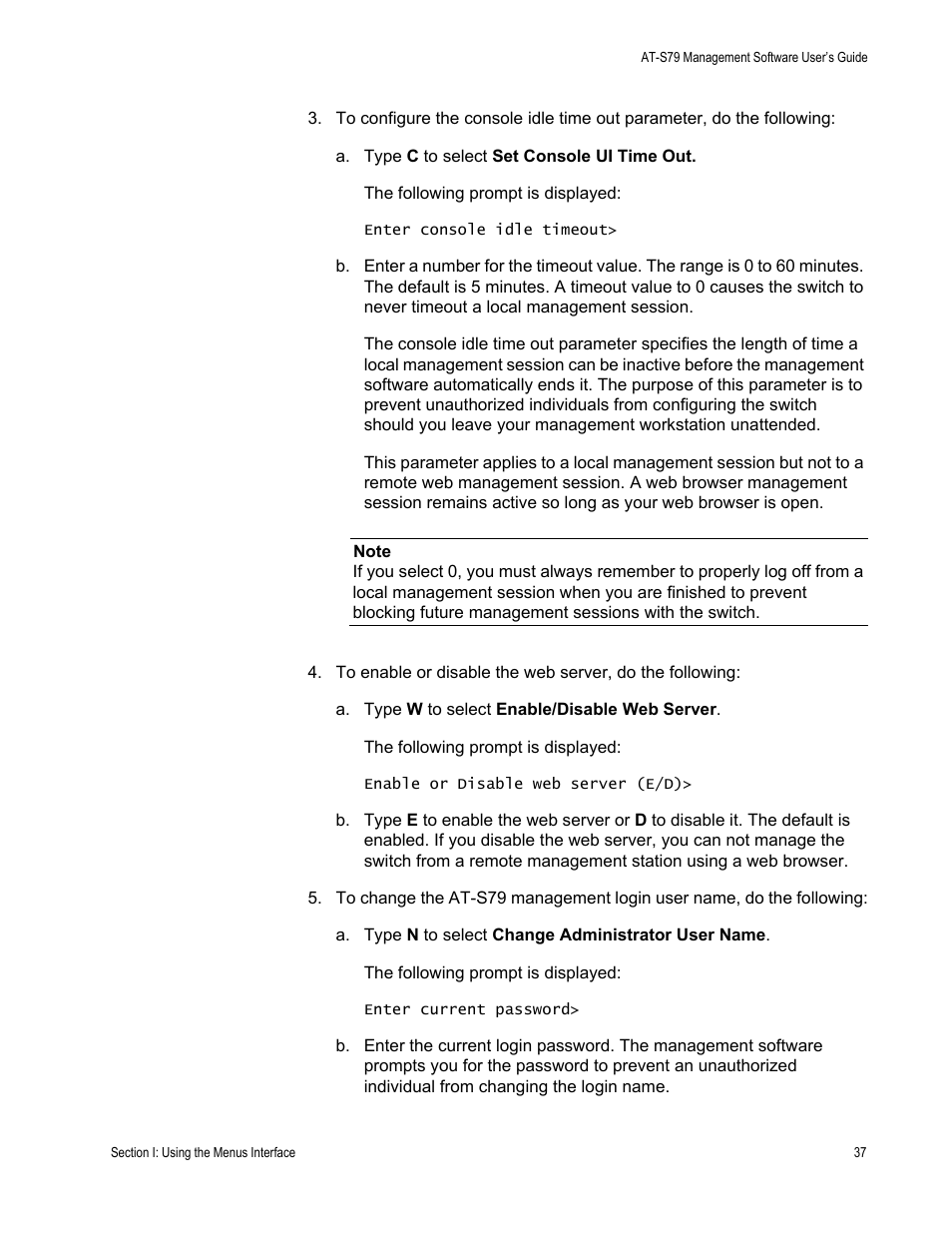 Allied Telesis AT-S79 User Manual | Page 37 / 210