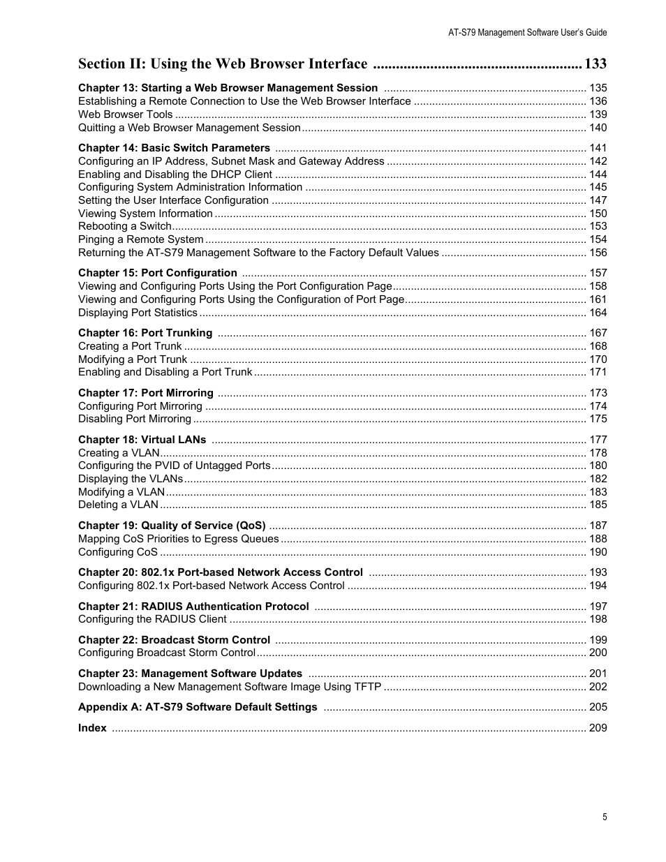 Allied Telesis AT-S79 User Manual | Page 5 / 210
