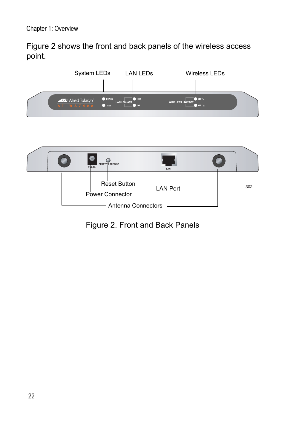 Chapter 1: overview 22 | Allied Telesis AT-WA7400 User Manual | Page 22 / 60
