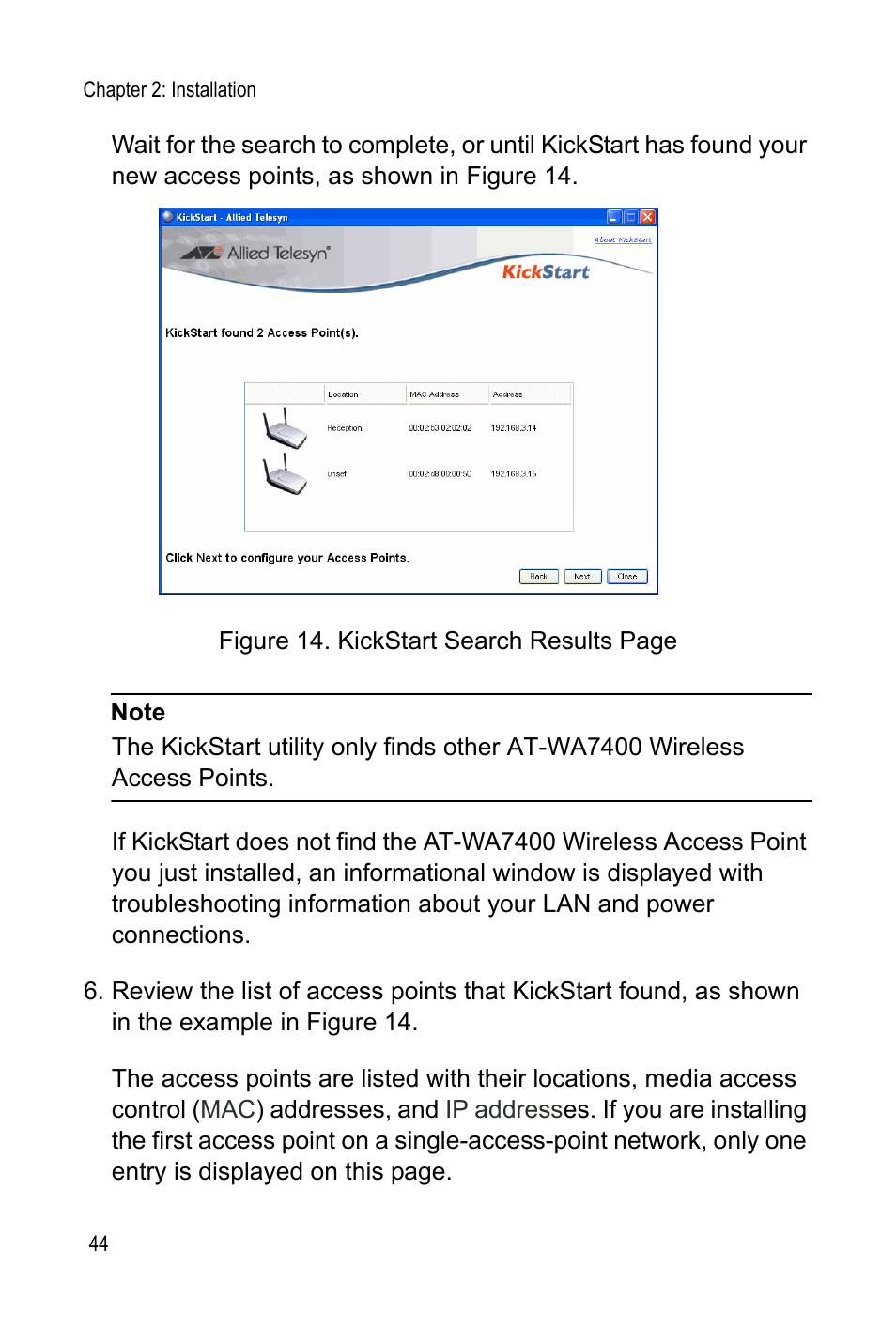 Allied Telesis AT-WA7400 User Manual | Page 44 / 60