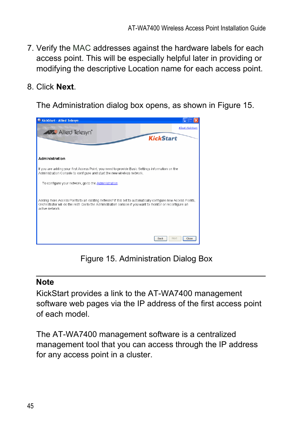 Click next | Allied Telesis AT-WA7400 User Manual | Page 45 / 60