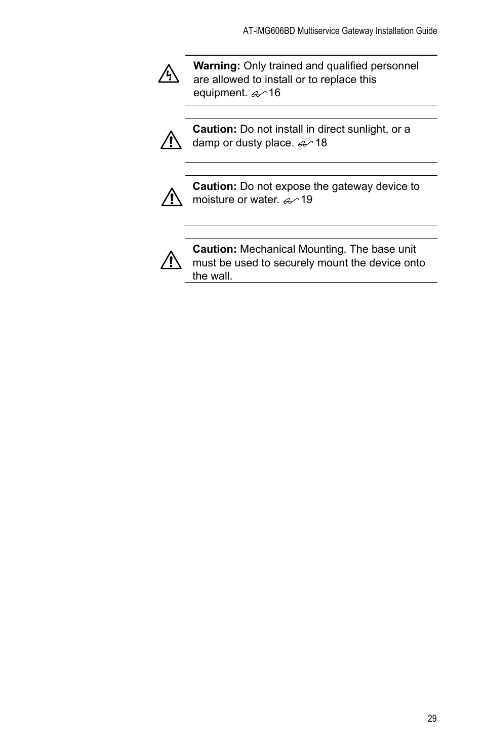 Allied Telesis AT-iMG606BD User Manual | Page 29 / 80