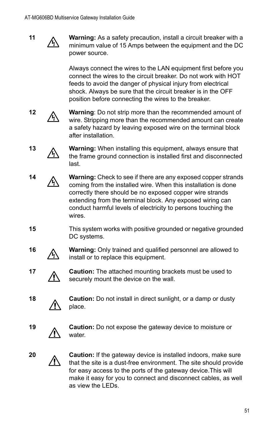 Allied Telesis AT-iMG606BD User Manual | Page 51 / 80