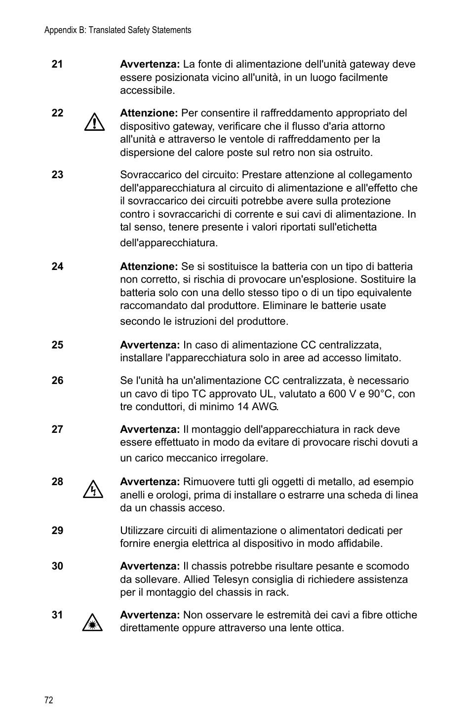 Allied Telesis AT-iMG606BD User Manual | Page 72 / 80