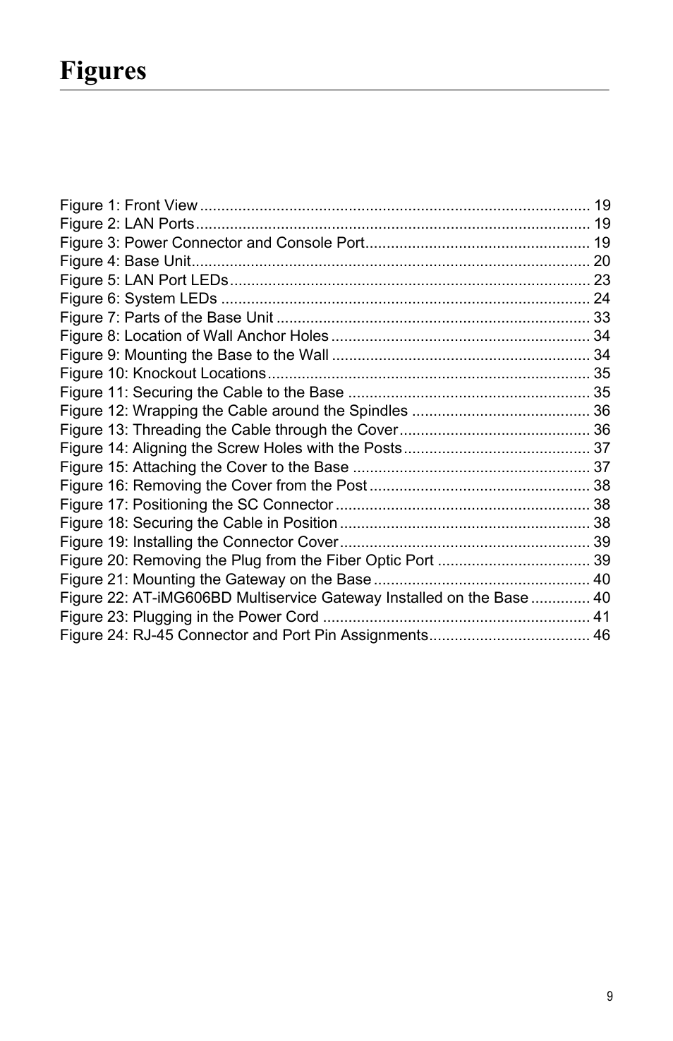 Figures | Allied Telesis AT-iMG606BD User Manual | Page 9 / 80