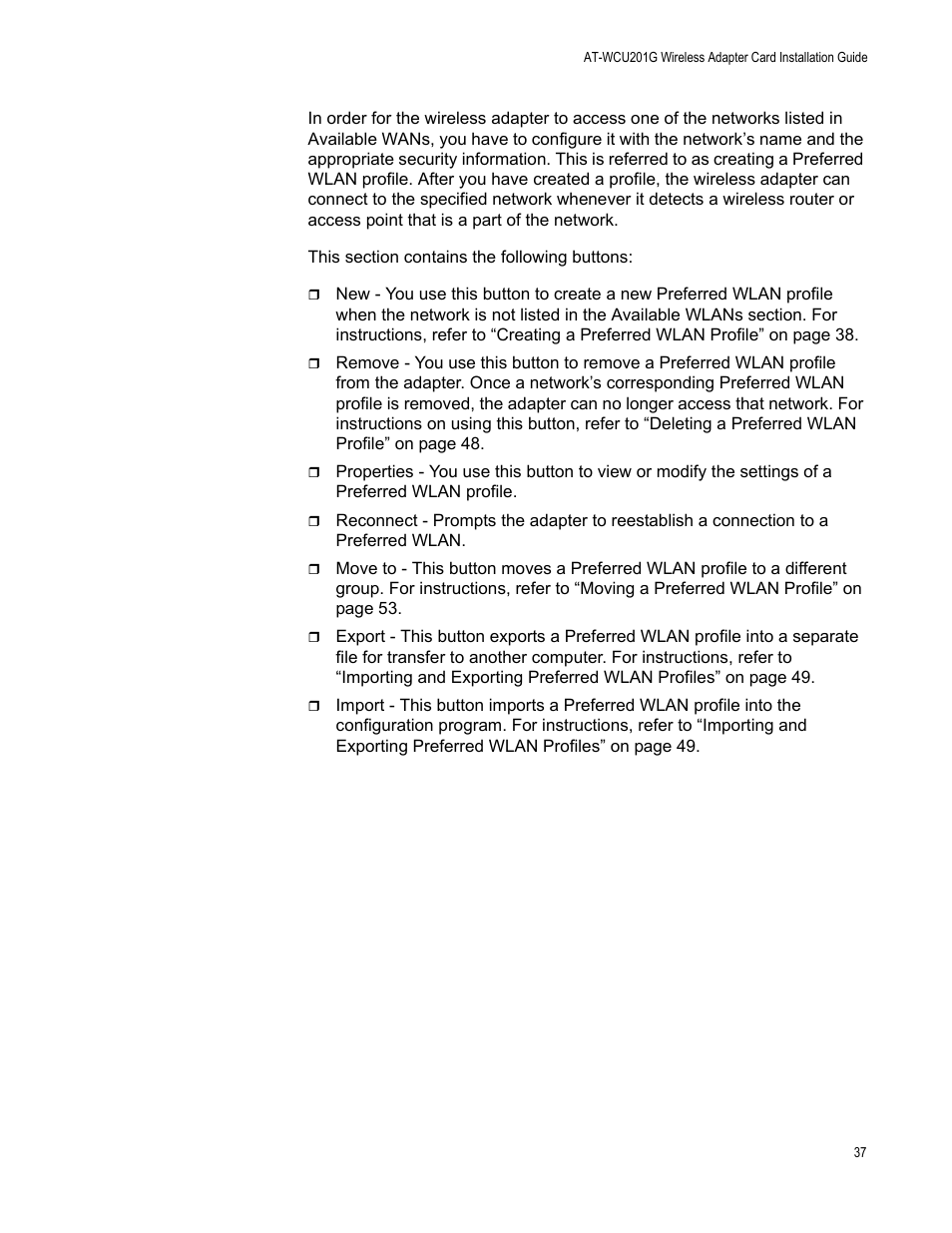 Allied Telesis AT-WCU201G User Manual | Page 37 / 72