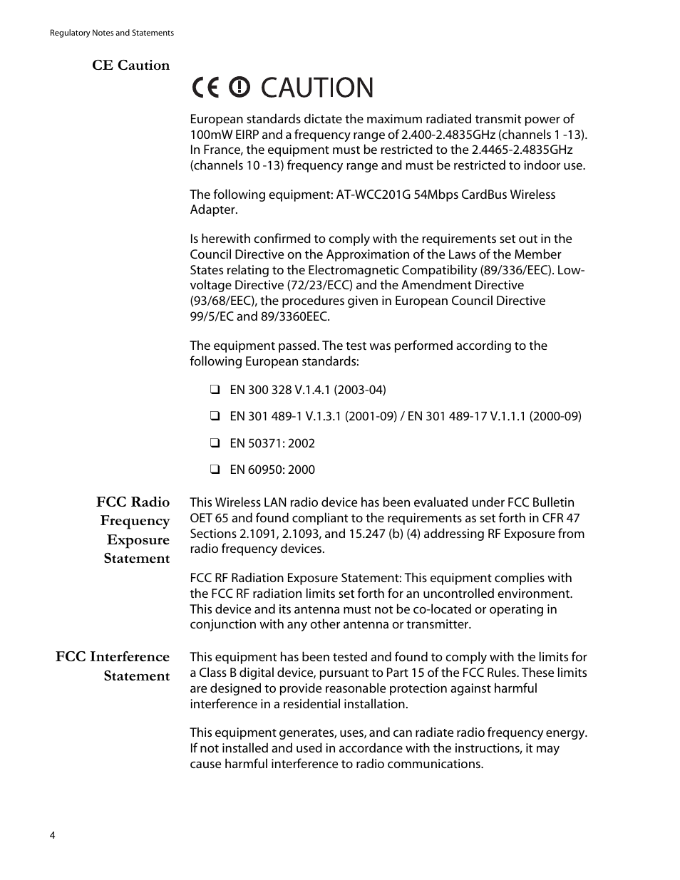Allied Telesis AT-WCC201G User Manual | Page 4 / 72