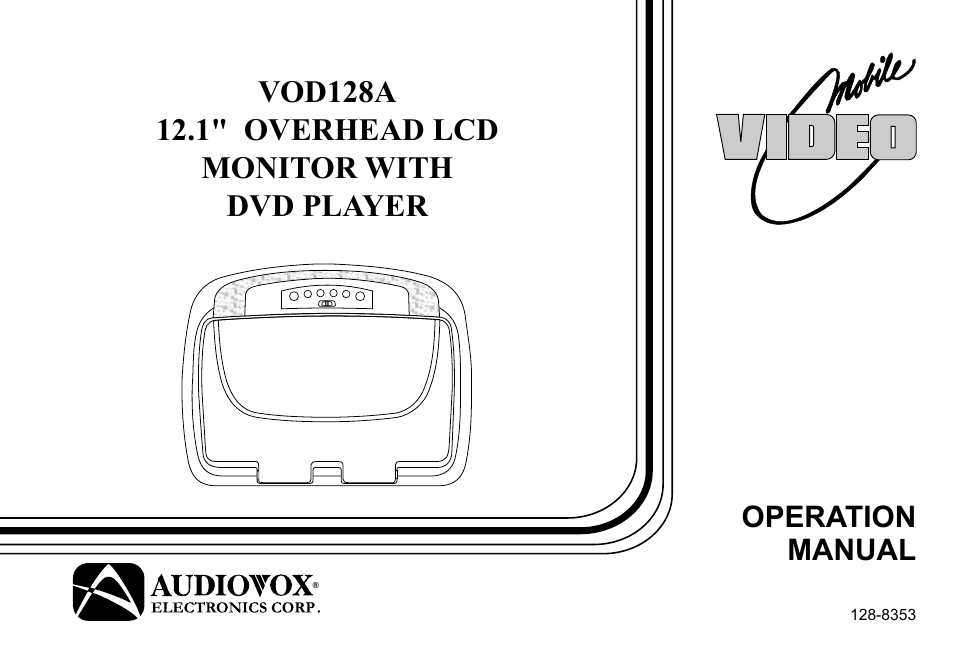 Audiovox Mobile Video VOD128A User Manual | 36 pages