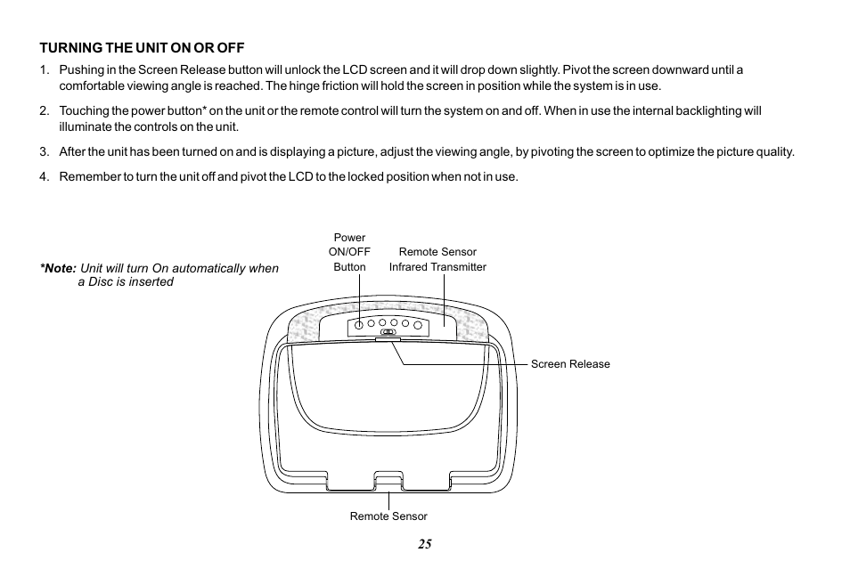 Audiovox Mobile Video VOD128A User Manual | Page 25 / 36