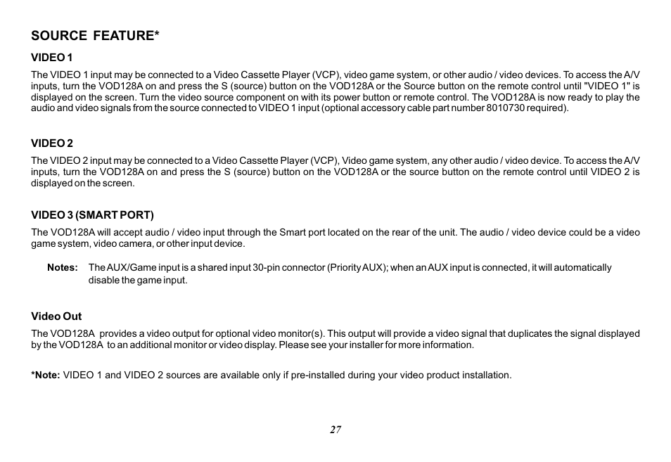 Audiovox Mobile Video VOD128A User Manual | Page 27 / 36