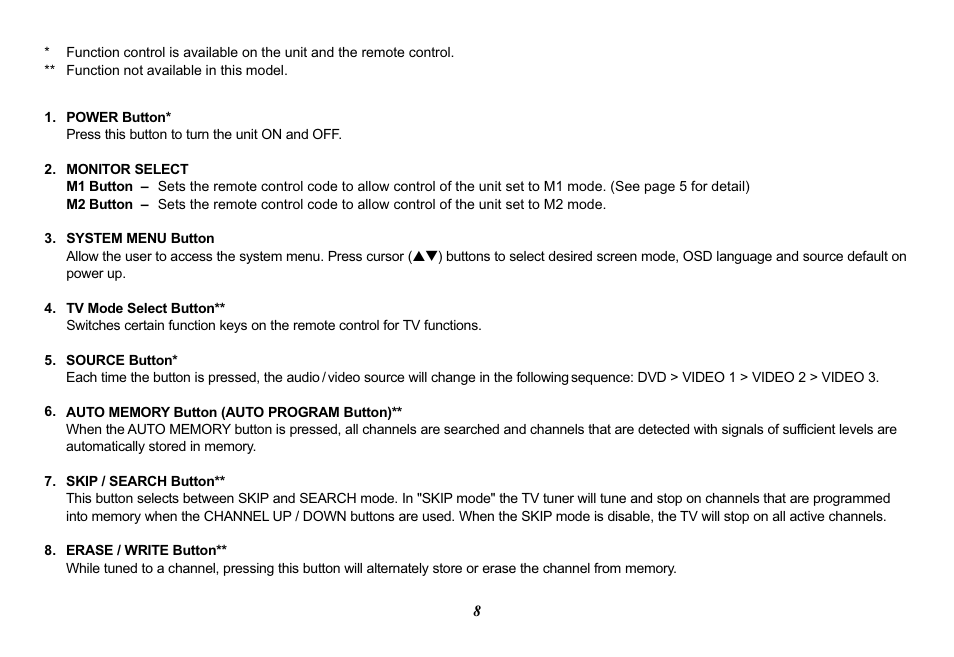 Audiovox Mobile Video VOD128A User Manual | Page 8 / 36