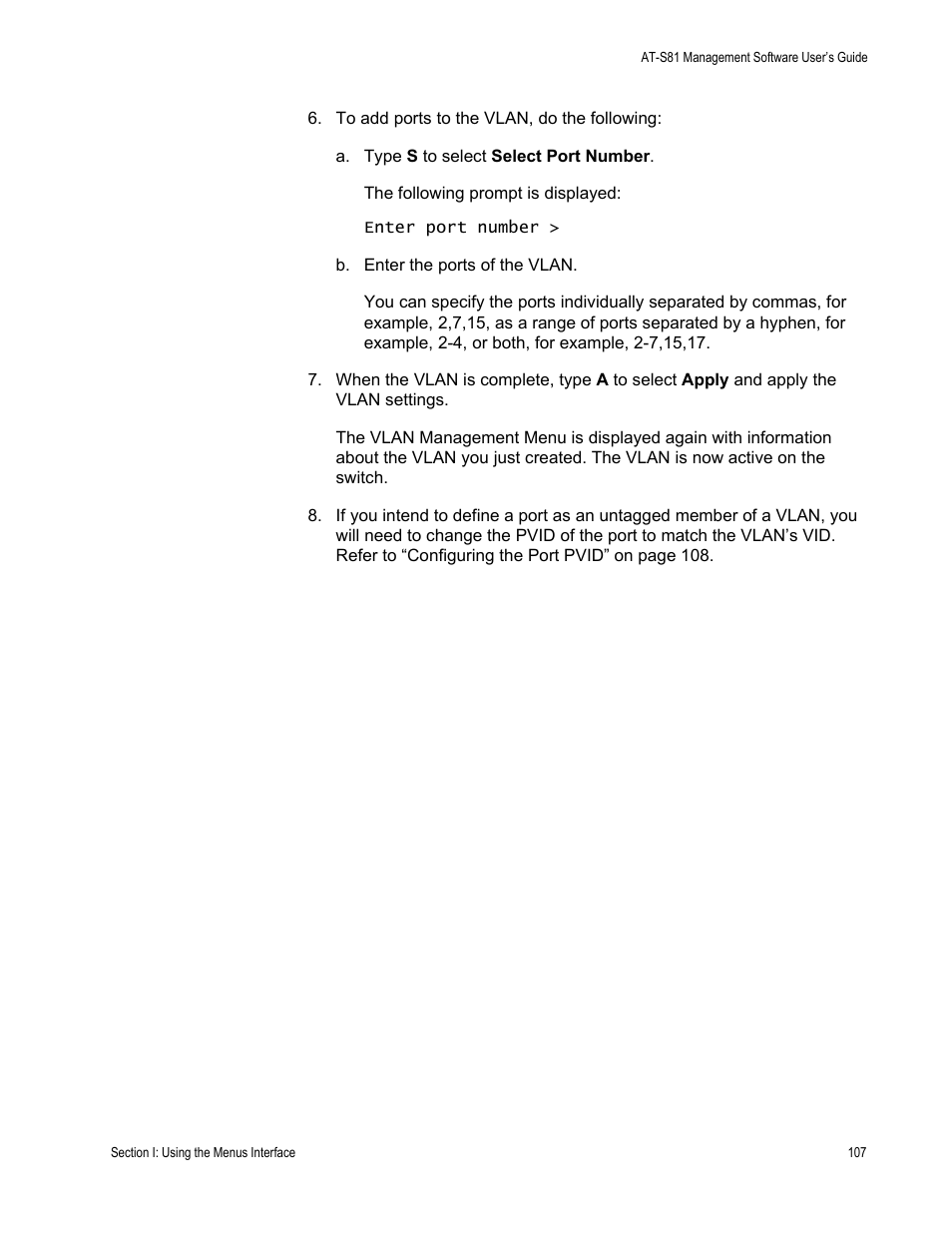 Allied Telesis AT-S81 User Manual | Page 107 / 314
