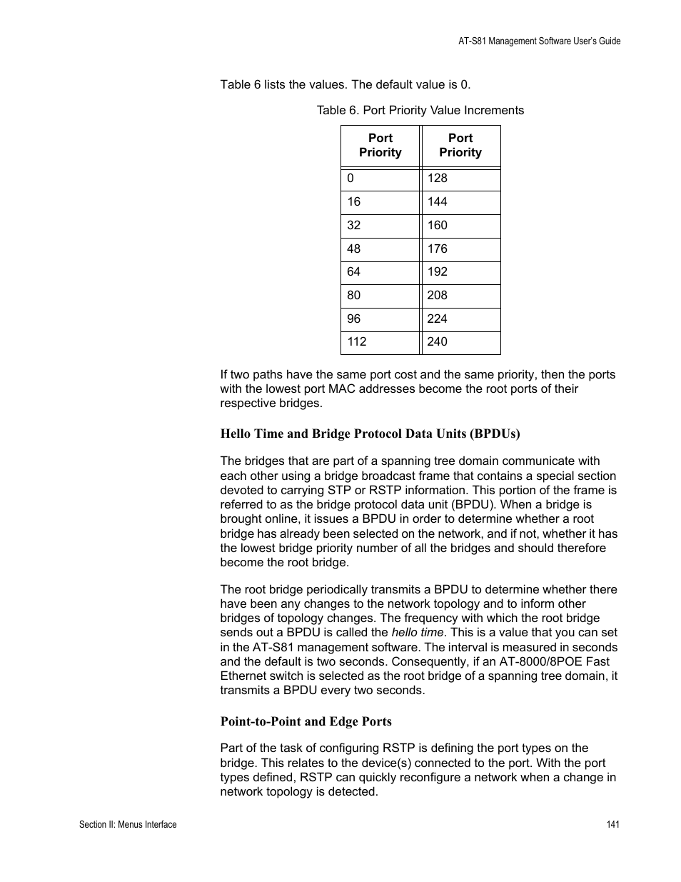 Allied Telesis AT-S81 User Manual | Page 141 / 314