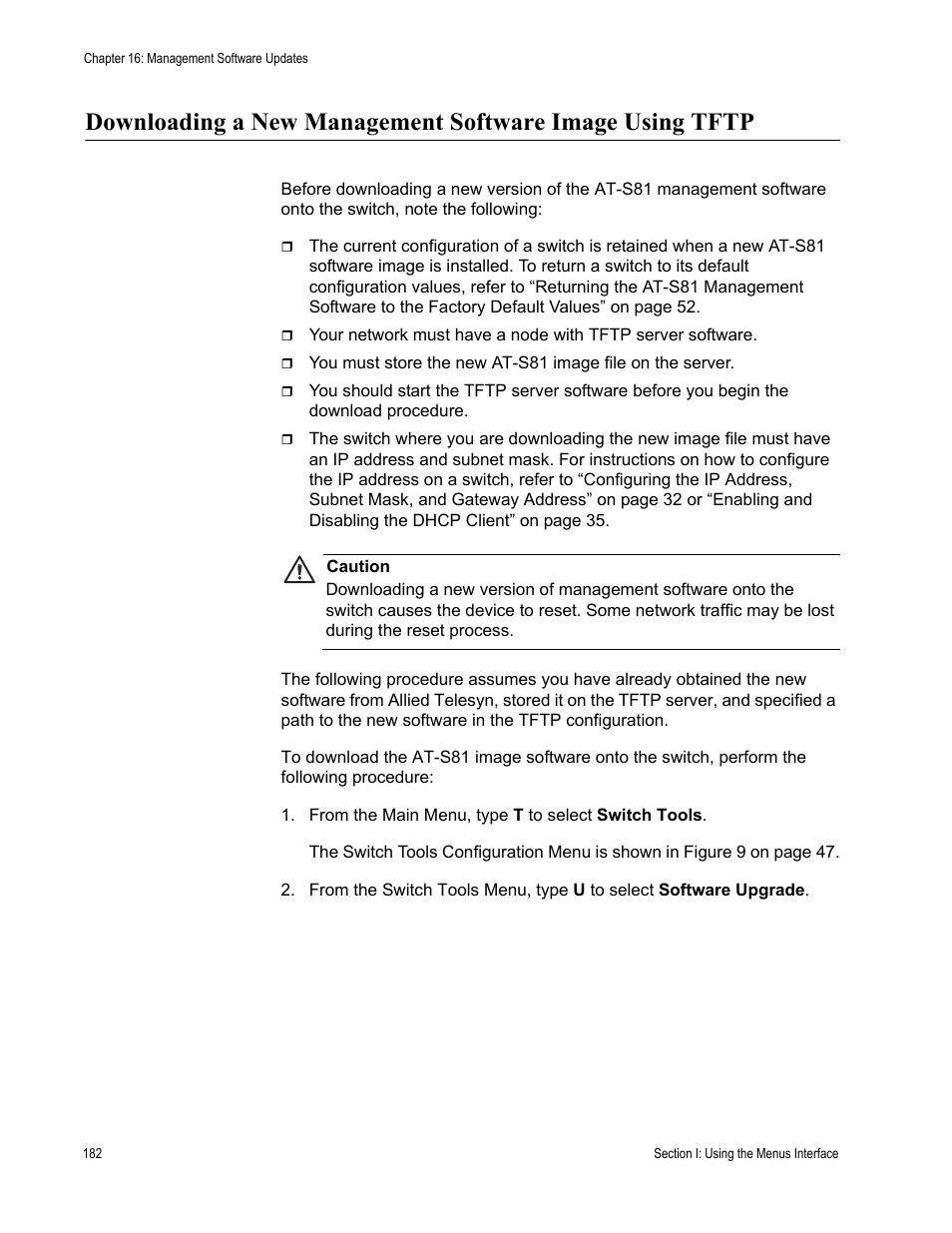 Allied Telesis AT-S81 User Manual | Page 182 / 314