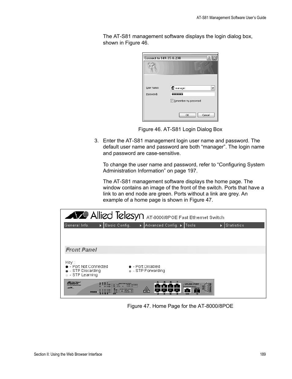 Allied Telesis AT-S81 User Manual | Page 189 / 314