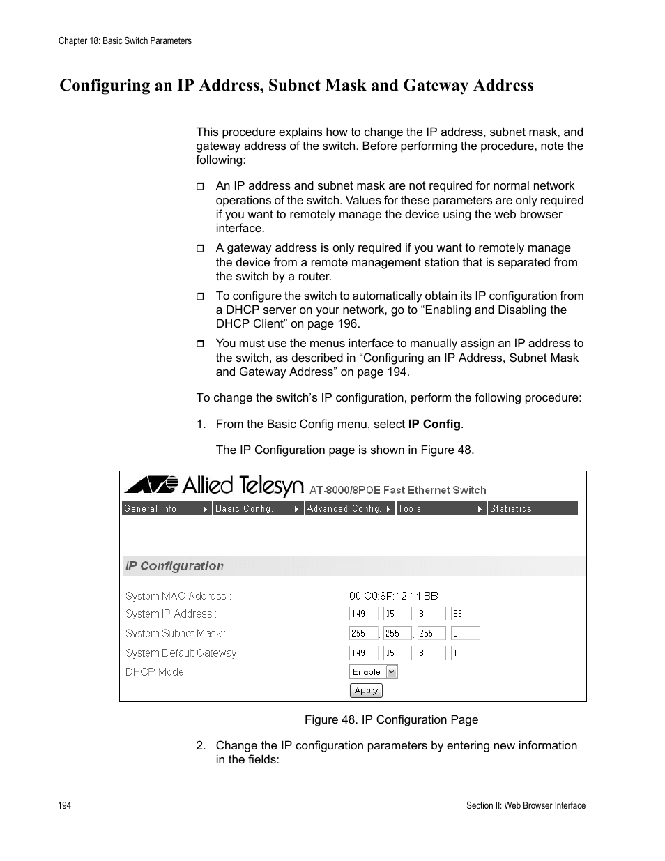 Allied Telesis AT-S81 User Manual | Page 194 / 314
