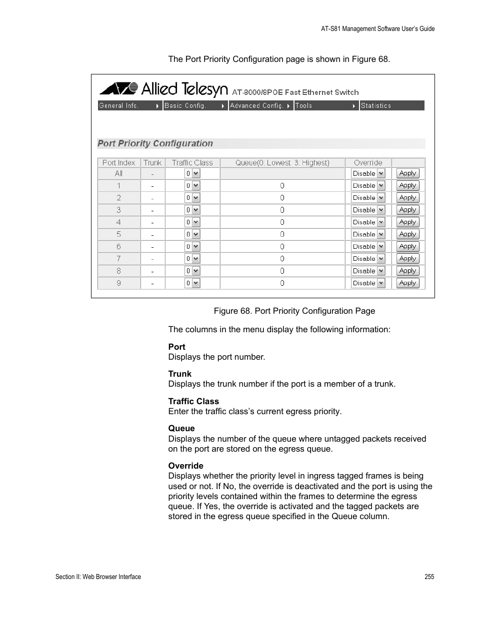 Allied Telesis AT-S81 User Manual | Page 255 / 314