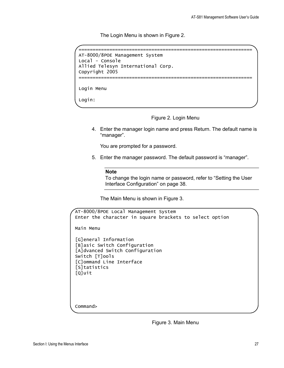 Allied Telesis AT-S81 User Manual | Page 27 / 314