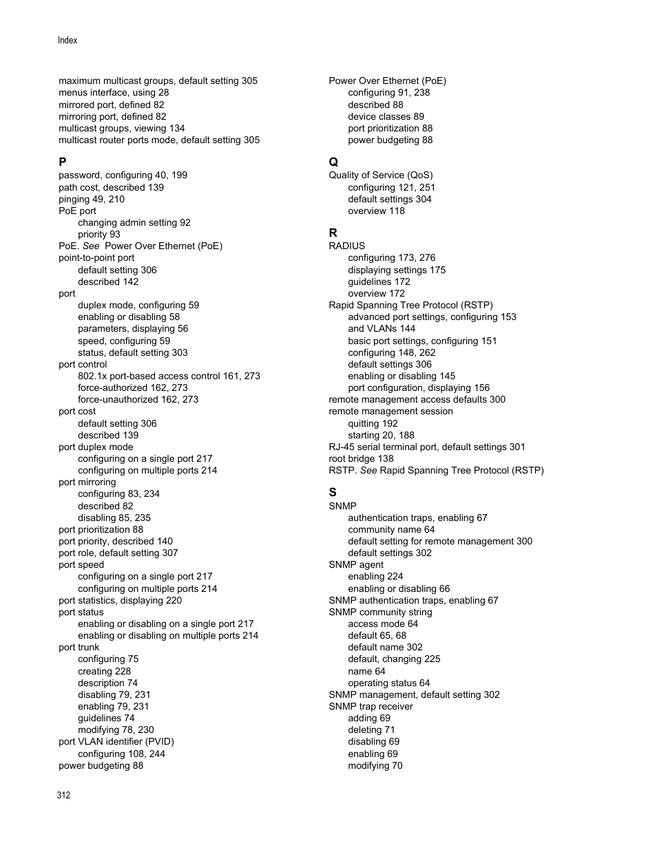 Allied Telesis AT-S81 User Manual | Page 312 / 314
